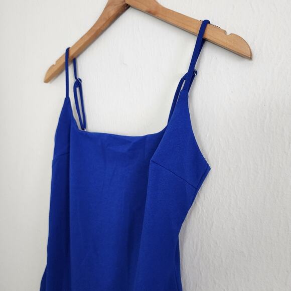NEW Lulus Compelling Composure Elegant Blue Sleeveless Ruffle Bodycon Mini Dress - Picture 6 of 12